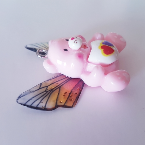 Two Hearts One Mind Necklace Pendant Charm Fairy Beary Collection Hand Crafted - Picture 3 of 9